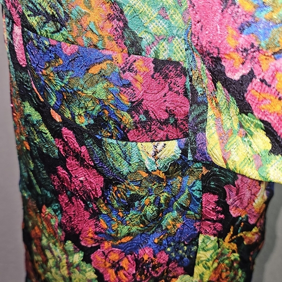 Anthropologie HD In Paris Multicolor Floral Shift Dress Women XXS Front Pockets - Picture 7 of 15